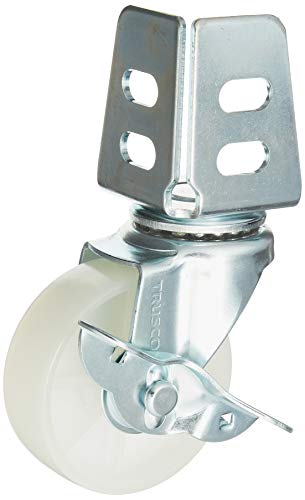 TRUSCO(トラスコ) アングル式ナイロンキャスター 自在S付き Φ75 TYSA-75NS