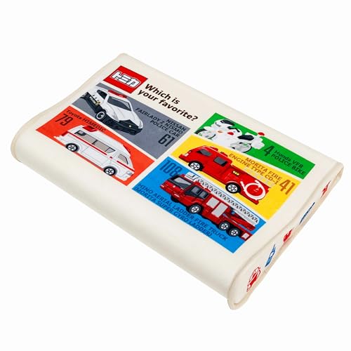 MORIPiLO 子供 枕 低め トミカ ジュニアソフト低反発枕 パトカー 消防車 救急車 アイボリー 35x25x5cm ..
