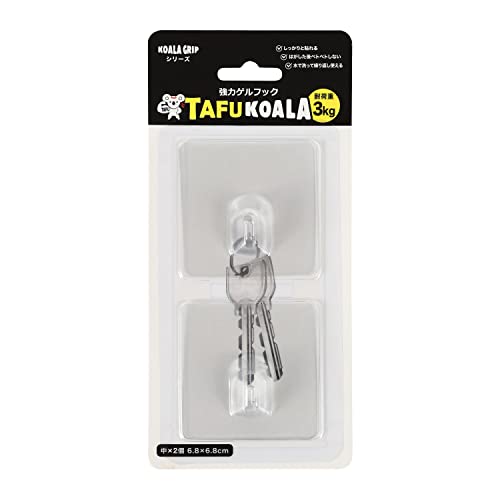 JIT 強力ゲルフック TAFUKOALA タフコアラ 中サイズ 2個入り 透明