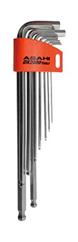 ASH ロングボールポイント六角棒レンチセット9本組 AQS0910