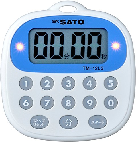 佐藤計量器(SATO) タイマー マグネット付 予告アラーム付 音・光でお知らせ TM-12LS 1700-42
