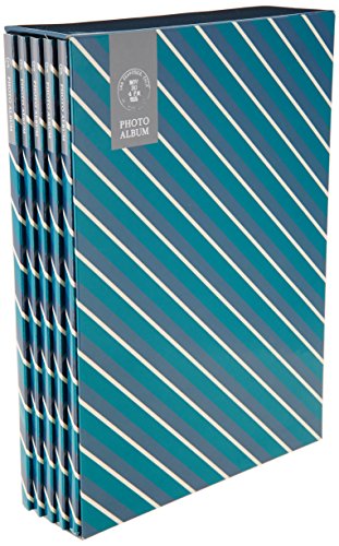 ナカバヤシ ポケットアルバム5冊組 ストライプ ブルー 5PL-270-33-B
