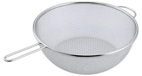 下村企販 フライパンにセットできる ゆでざる 深型24cm 【日本製】 食洗機対応 野菜・麺類を一度に湯切り 水切り 持ち手付き ゆで料理 枝豆