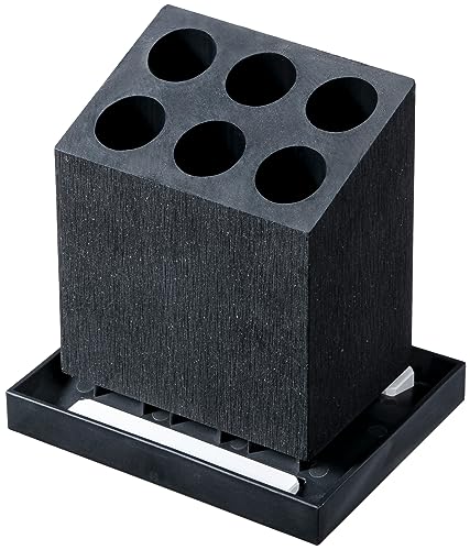アネスティ 傘立て ブラック 6本立 約縦16×横12.5×高さ17cm カラリ 珪藻土 内蔵 アンブレラスタンド 斜..