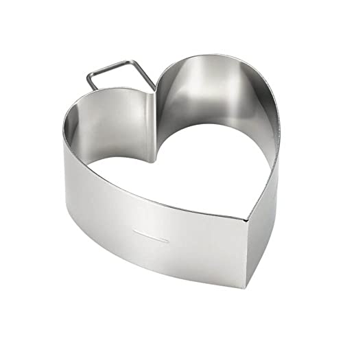 タイガークラウン ケーキリング シルバー 85×88×40mm パンケーキリング 深型 ハート ステンレス ホット..