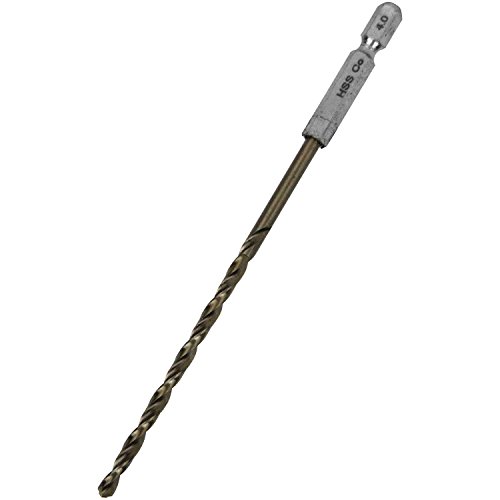 微長-/4.0mm/4.0mm・Size:4.0mmStyle:微長・パッケージ個数:1・サイズ:4.0mm・標準穴あけ可能厚:(ステンレス)1.0mm・(鉄)2.0mm・軸:六角軸6.35mm・使用電動工具:充電式インパクトドライバー・ドリルドライバー・電気ドリル・加工材料:ステンレス・鉄この長さが効く、コバルトハイス鋼MCE刃先で従来比3倍の高速切断が可能な微長ステンレスドリル 【用途】 ステンレス、鉄の穴あけ 【特徴】 ・コバルトハイス鋼(Co-HSS)を使用し、高温時の耐摩耗性が高く、ステンレス鋼の切削に最適 ・鉄への切削にも寿命抜群 ・六角軸なのでインパクトドライバーなどのチャックに直接セットできる ・MCE(マルチカッティングエッジ)刃先により切れ味抜群、食い付きと早切れ性能は従来比の3倍 【注意事項】 用途以外のご使用はしないで下さい。 ご使用前に本製品に亀裂や欠け、軸のゆるみがないかご確認下さい。 使用する電動工具本体の取扱説明書をよく読み正しくご使用下さい。 保護メガネやマスク等の作業に適した服装でご使用下さい。 まわりの安全をご確認いただきご使用下さい。 揮発性可燃物(ガソリンやシンナーなど)の近くではご使用にならないで下さい。 ドリル刃には十分注意して下さい。 加工材料は動かないようにしっかり固定して下さい。 使用後のドリル刃及び加工材料は高温になります。 ドリル推奨回転数を目安に使用下さい。 市販の水溶性切削油のご使用をお勧めします。 無理な負荷をかけてご使用にならないで下さい。