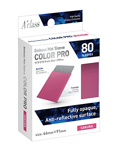 アクラス ザラザラマットスリーブPro サクラ 本体サイズ66×91mm