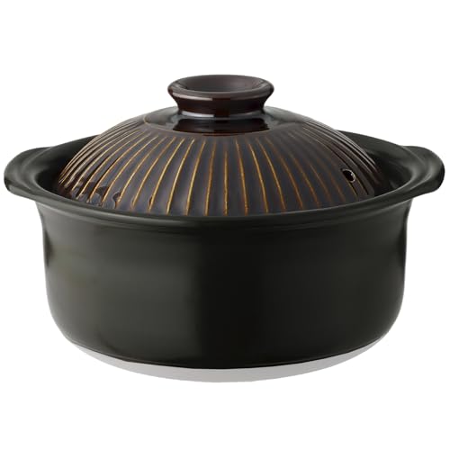 せいろ - 【2025年・品】 銀峯陶器(Ginpo Touki) 萬古焼 銀峯 菊花 ご飯鍋 3合炊き 「二重蓋」 ごはん 土鍋 直火対応 飴釉 ブラウン