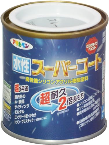 アサヒペン ペンキ 水性スーパーコート 水性多用途 ブルーグレー 1/12L
