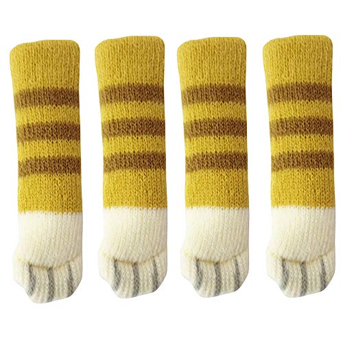 東洋ケース いす 脚カバー 騒音・傷防止 ねこあしのチェアソックス 4枚(椅子1脚分) ねこ(ちゃとら) CSK..