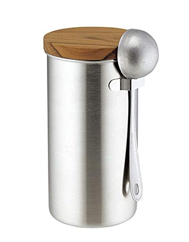 高桑金属 ステンレス コーヒーキャニスター サテン L メジャースプーンセット 407866