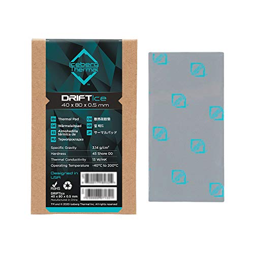 Iceberg Thermal DRIFTIce 熱伝導パッド DRIFTICE05-A0A 80mm x 40mm x 0.5mm