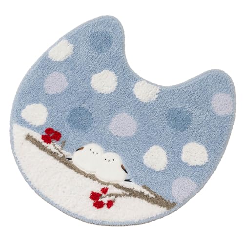 センコー(Senko) S.D.S シマエナガちゃん トイレマット 約60×60cm ブルー キャラ アニマル 51623