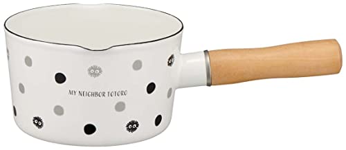 スケーター(Skater) ホーロー 両口 ミルクパン 片手鍋 13cm 0.8L ジブリ となりのトトロ まっくろくろ..