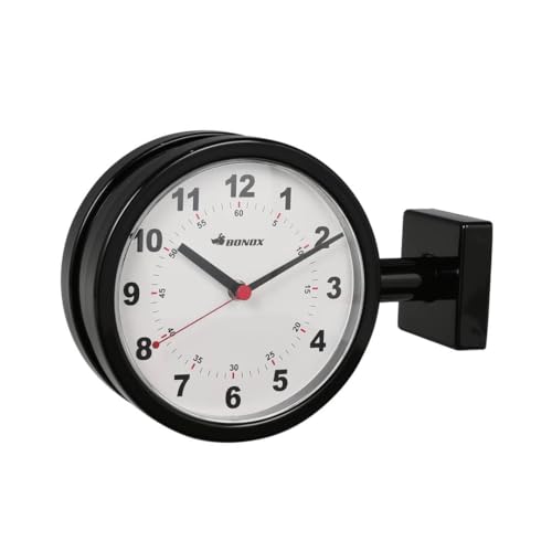 ダルトン(Dulton) ダブルフェイスクロック ブラック 小ぶりな壁掛け両面時計 高さ205mm 幅285mm 奥行90mm S624-659