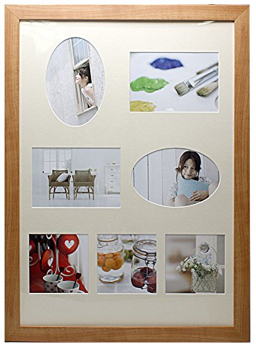 VANJOH フォトフレーム Fhoto Frame A3・多窓・A4兼用 壁掛け専用 ナチュラル OKF-A3T-NL