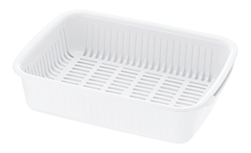 リッチェル 水切り ホワイト シェリー 水切りバット L 抗菌加工