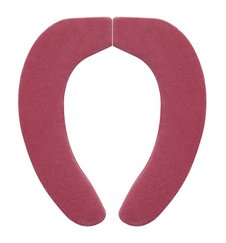 【日本製 消臭 洗える】サンコー ずれない ふんわりタイプ トイレ 便座カバー 9mm レッド おくだけ吸着..