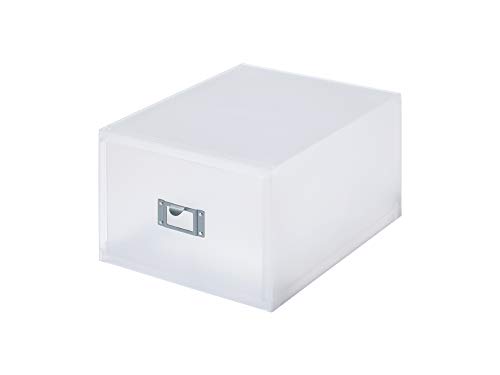 樂天商城 - ライクイット (like-it) 収納ケース DVD A4 ファイルユニット 深型 約幅26×奥35×高18.2cm ホワイト (半透明) 日本