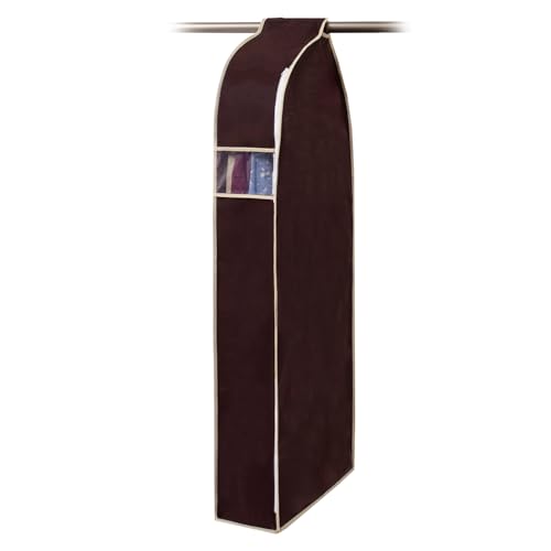 アストロ 衣類カバー ブラウン マチ付き スリム ショートサイズ 長さ135cm 通気性の良い不織布製 クロ..