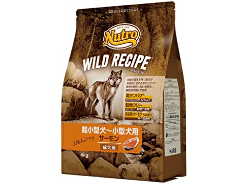 Nutro ワイルドレシピ 超小型犬~小型犬用 グレインフリー 成犬用 サーモン 4kg ドライフード 総合栄養..