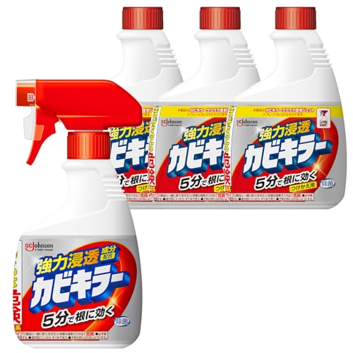 カビキラー 【まとめ買い】 カビ取り剤 本体1本+付替用3本セット 400g×4本 カビ取り用洗浄剤 お風呂掃..