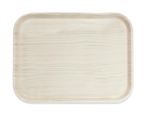 TATSU-CRAFT（タツクラフト） ピノ ノンスリップ トレー 42cm 木目 白木 すべり止め付 電子レンジ対応 ..