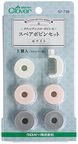 Clover タティングレース道具 スペアボビンセット ホワイト 57-739
