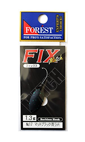 フォレスト(FOREST) スプーン フィックス マッチ 1.3g マットブラック(青ラメ) #17 ルアー