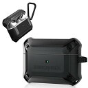 エレコム AirPods Pro ケース ZEROSHOCK 【2019年10月発売モデル対応】 耐衝撃 カラビナ付 ブラック AVA-AP2Z(2)