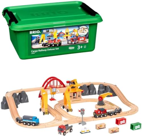 BRIO (ブリオ) カーゴレールデラックスセット [全54ピース] 33097 対象年齢 3歳~ 【おもちゃ 玩具 木製おもちゃ 木製レール