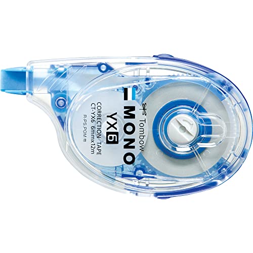 Rakuten - トンボ鉛筆 修正テープ 6mm MONO モノ YX (安定感のあるフラットボディ) 詰め替えタイプ 12m 1個 CT-YX6