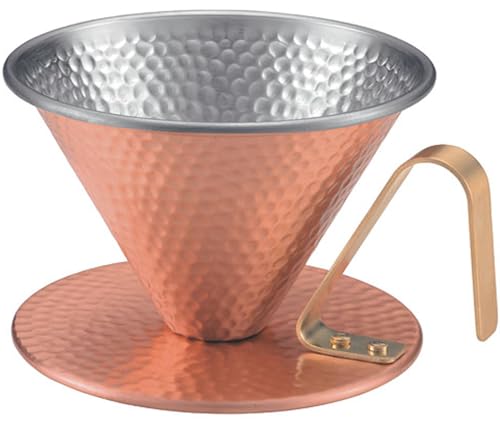 田辺金具 純銅のコーヒードリッパー 槌目 4086