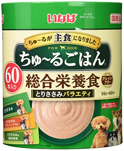いなば ちゅ~るごはん とりささみバラエティ 60本 総合栄養食 犬用おやつ