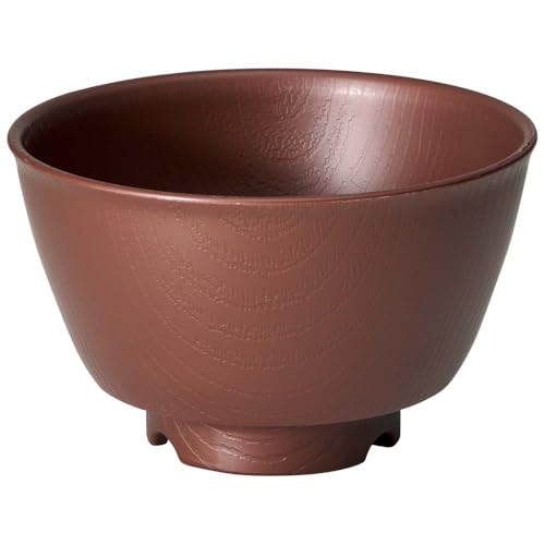 スケーター(Skater) 持ちやすい 茶碗 370ml プラスチック 茶わん 食器 木目 ブラウン バイオマス原料使..