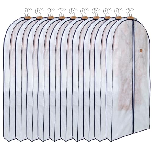 アストロ 衣類カバー 幅広マチ付きで厚手衣類対応 ロングサイズ 10枚組 吊り下げたまま使えるゆったり..