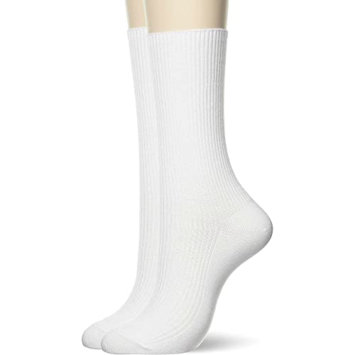 GUNZE(グンゼ) 靴下 ソックス 22-24cm 白 リブ編み 抗菌防臭 消臭 2足組