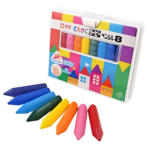 バラ8色セット/8個 (x 1)/FYL8・Color:8色セットStyle:バラ・パッケージ個数:1・【特徴1】はじめてのおえかきにピッタリのさんかくクーピー。赤ちゃんの小さな手でも握りやすい三角形のクーピーです。・【特徴2】クレヨンのような発色で、折れにくく、べたつかず、手が汚れないクーピー。ベビー・幼児向けのぬりえ遊びとして安心してお使いいただけます。・【対象年齢】2〜3歳児・【ケース】ホック付きソフトケース入り・【本体サイズ】12.2×15×2.1cm色:8色 【8色セット】黄色・橙色・赤・桃色・紫・水色・緑・青【さんかくクーピーペンシルの特長】三角形で太い形のクーピーペンシルのため、力の弱い幼児が楽しく描け、正しい持ち方もしやすい。折れにくく、たっぷり描ける。本体・塗面もべたつかず、手が汚れにくい。ホック付きのソフトケース入りなので、3歳未満児でも開け閉めやすい。用途:2~3歳の幼児が家庭や保育園で塗り絵やお絵描きに使用する。