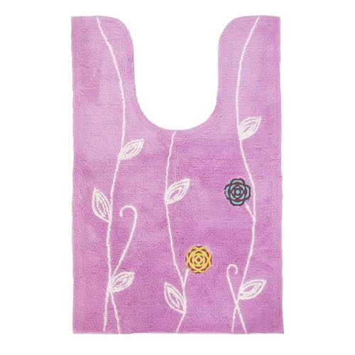 トイレマット(耳長ロング)ピンク/トイレマット(耳長ロング)/4548622181456・Color:ピンクStyle:トイレマット(耳長ロング)・パッケージ個数:1・サイズ：約105cm×70cm（首下 約65cm）・マットの高さ 約10mm・品質：アクリル90％・綿10％・裏面滑り止め加工・原産国：中国あたたかく、心地よく、自宅で過ごす時間がほんの少し、素敵になりそうなゆったりとした雰囲気のトイレマット「エトフ」。シンプルなマットに、のびやかな植物のツルお花をかたどったブローチのようなアップリケ。ナチュラルなモチーフをほんの少しモダンにデザインしました。マットは毛足は短め、目のつまったしっかりした踏み心地になっています。ゆったりと伸びたツルや葉はポリエステルとふんわりとしたやわらかな素材を使い、 細部までのこだわりが感じられます。