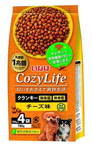 いなば Cozy Life (コージーライフ) クランキー チーズ味 190g×4袋 ドライフード 犬用