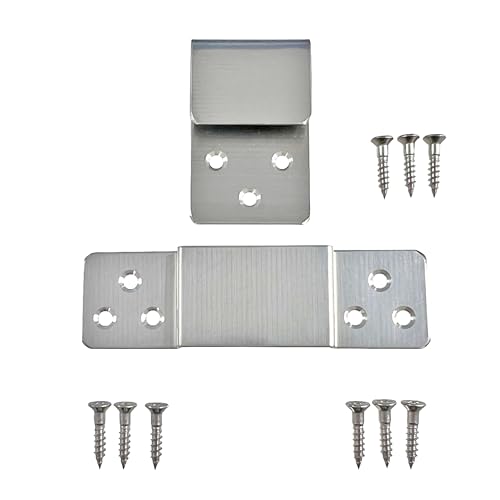 福井金属工芸(Fukuikinzokukogei) 十手金具 ステンレス製木ネジ付き パネル直付け薄型金具 額・フェン..