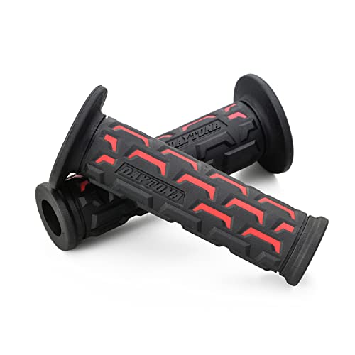 デイトナ(Daytona) グリッピーグリップ バイク用 グリップ ハンドル径Φ22.2用 122mm エンド貫通 GG-D-GROUND レッ