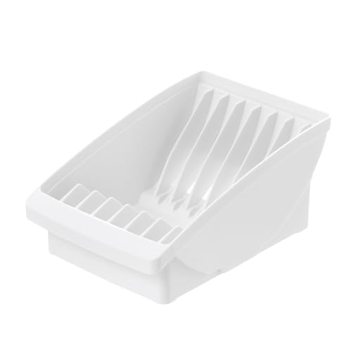 リッチェル キッチン収納 食器置き TOTONO(トトノ) 棚置き用 ディッシュスタンドR レギュラー ホワイト 日本製 食洗機対応 取っ手付き