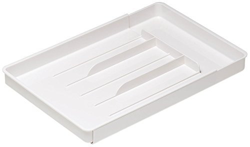 Other Tableware - Belca 食器棚収納 伸縮 カトラリートレー L 幅21×奥行32~50×高さ3cm ホワイト スライド式 CT-LW