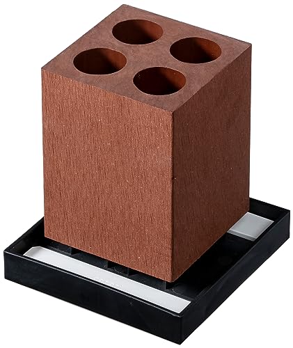 アネスティ 傘立て ブラウン 4本立 約縦12.5×横12.5×高さ14cm カラリ 珪藻土 内蔵 アンブレラスタンド ストレート HO1953