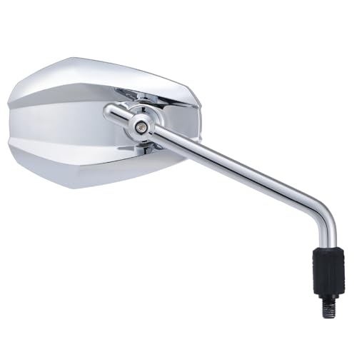 デイトナ(Daytona) ハイビジミラー バイク用 ミラー 10mm正ネジ 耐振 広角 新保安基準適合 エッジ ロー クローム 左右共通 片側