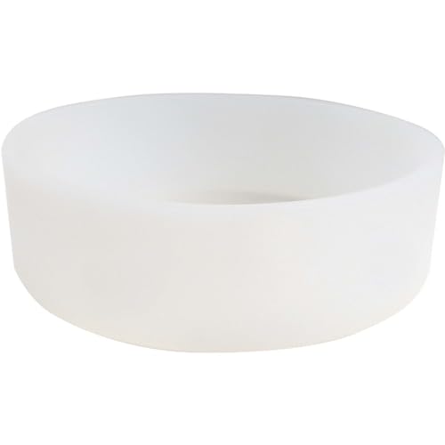 オカトー シリコン 水筒カバー 底カバー Mサイズ 傷防止 音防止 7.3~7.7cmまで対応 ホワイト 幅7.5×高さ2×奥行7.5cm