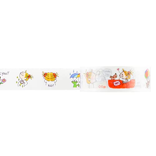 ココ&フレンズマルチカラー/15mm幅/RYZ-910・Size:15mm幅Style:ココ&フレンズ・パッケージ個数:1・15mm幅　7m巻・サイズ：直径42mm　高さ15mm・MADE IN JAPANココちゃんシリーズの定番人気グッズ、マスキングテープに新しい柄が仲間入り。LINEスタンプから人気の絵柄を集めました。ちょっとしたギフトにもおすすめです。