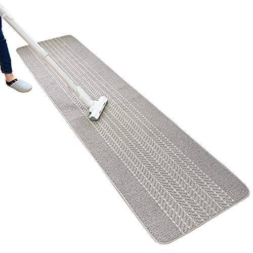 オカ(OKA) 優踏生洗いやすい キッチンマット 約60cm×240cm グレー(ヘリンボン) (洗える 軽量 滑り止め ..