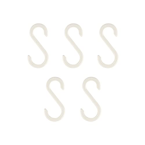 樂天商城 - HEIAN SHINDO 外れにくいS字フック 小 つっぱり棒用Sフック マットホワイト 内径19/24mm 1セット5個入り FW-1 平安伸